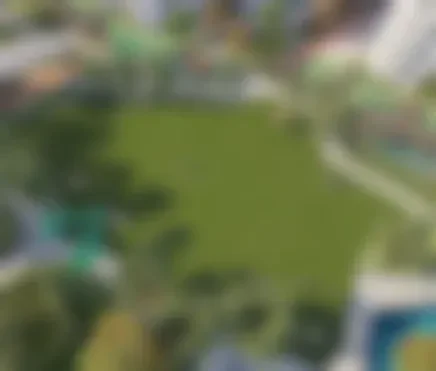 Central landscaped green, artist impression